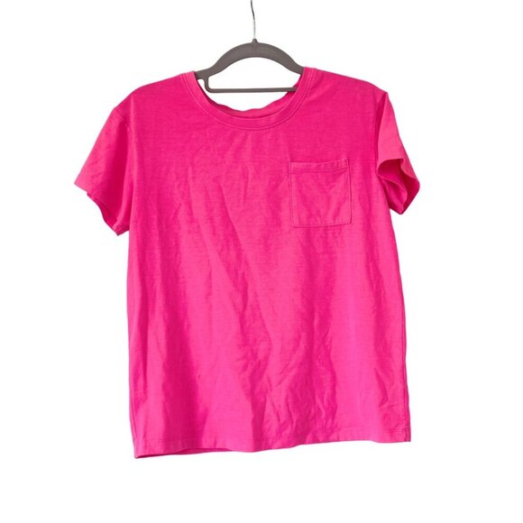 Cat & Jack Girls XL (14) Hot Pink T-Shirt With Front Pocket - Picture 1 of 6